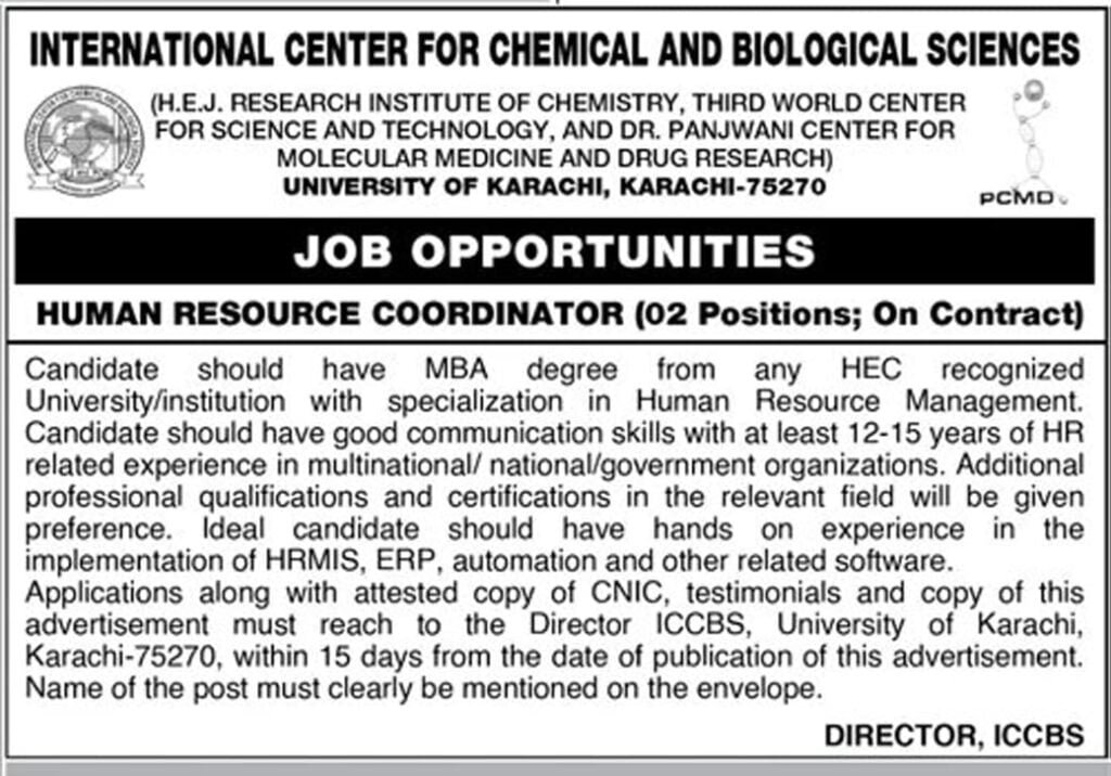 ICCBS Jobs