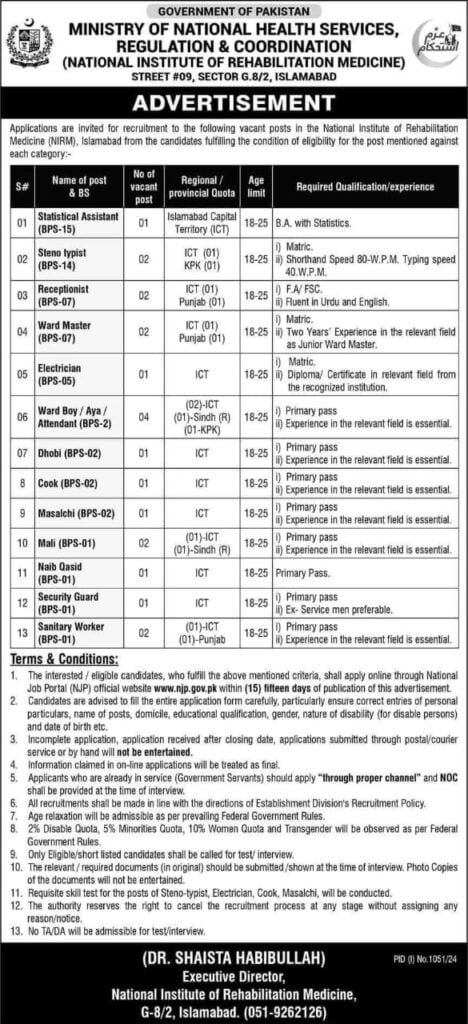 Government Jobs in Healthcare: NIRM is Recruiting