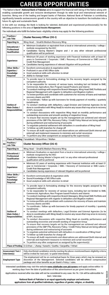 Cluster Recovery Officer Jobs