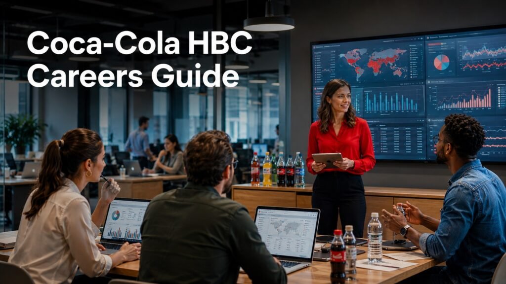Coca-Cola HBC Careers Guide: Remote Product Management & Global Opportunities Corporate professionals collaborating in a modern global procurement and product management workspace representing Coca-Cola HBC careers