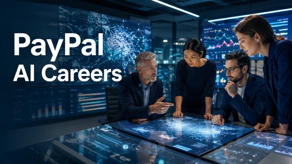 PayPal AI Careers Guide: Machine Learning, Fintech & Intelligent Commerce Jobs AI engineering professionals collaborating on machine learning and fintech innovation projects