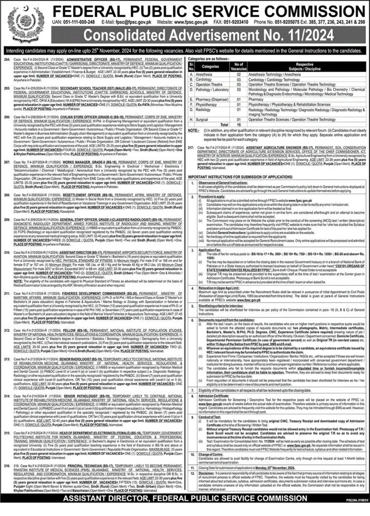 FPSC Jobs