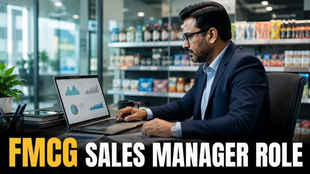 Sales manager reviewing FMCG distributor and regional sales performance.