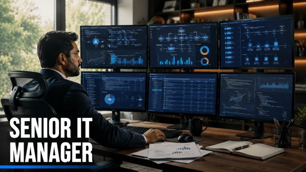 Mosaic Senior IT Manager Career Guide: Cloud Infrastructure, End User Computing, Skills, Salary, and How to Apply Senior IT manager reviewing cloud infrastructure dashboards and end user computing reports in a modern home office