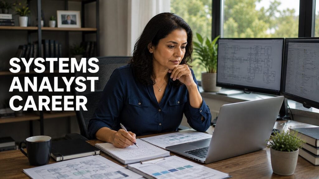 United Rentals Senior Systems Analyst Career Guide: Corporate Apps Skills, Salary, Resume Tips, and How to Apply Senior systems analyst reviewing enterprise application dashboards and business requirements in a modern home office