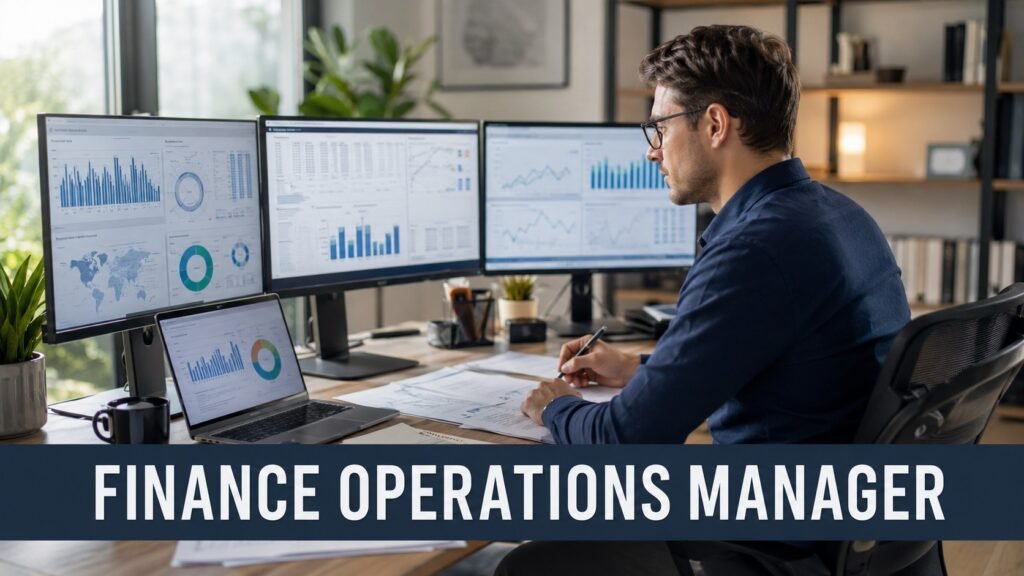 Stryker Collection and Portfolio Administration Manager Career Guide: Finance Skills, Salary, Resume Tips, and How to Apply Finance operations manager reviewing collections dashboards and portfolio performance reports in a modern home office
