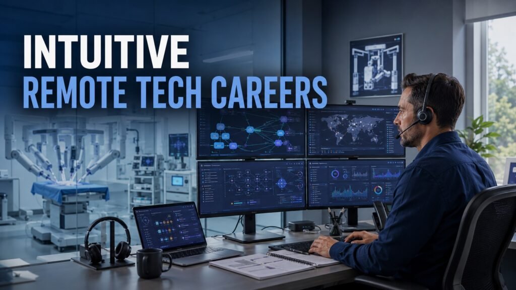 Network support engineer managing secure hospital connectivity for an Intuitive remote careers guide.