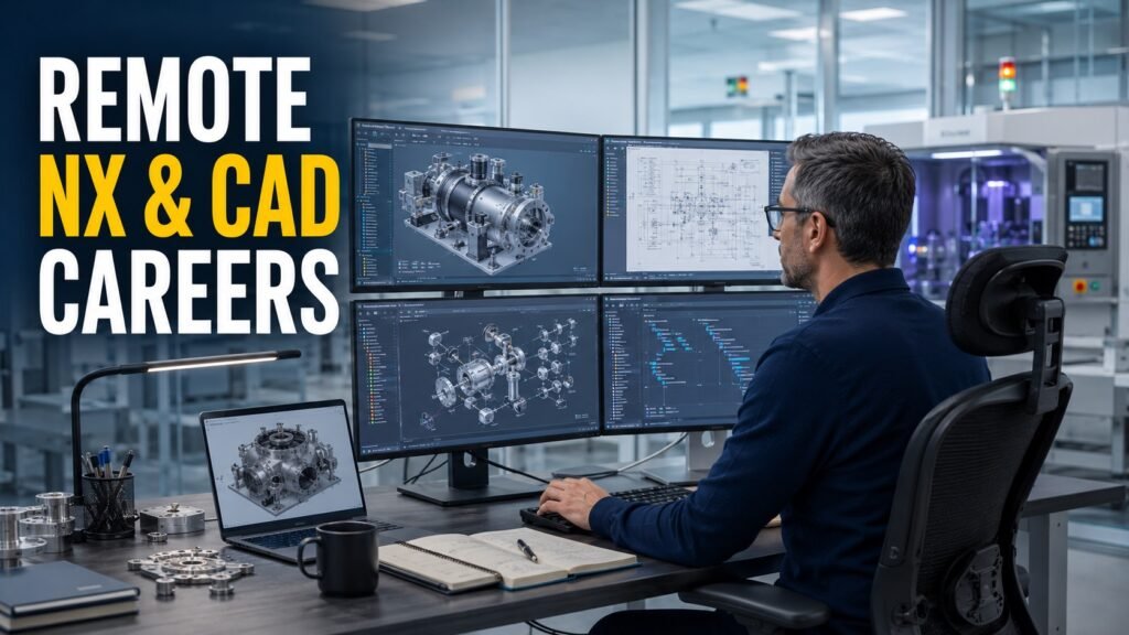 Siemens NX CAD support engineer managing semiconductor equipment designs for a remote engineering careers guide.