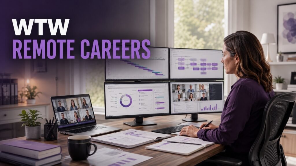 WTW Remote Jobs and Careers 2026: Roles Paying Around $70K, Project Management and How to Apply Remote project manager working from home for a WTW remote jobs and careers guide.