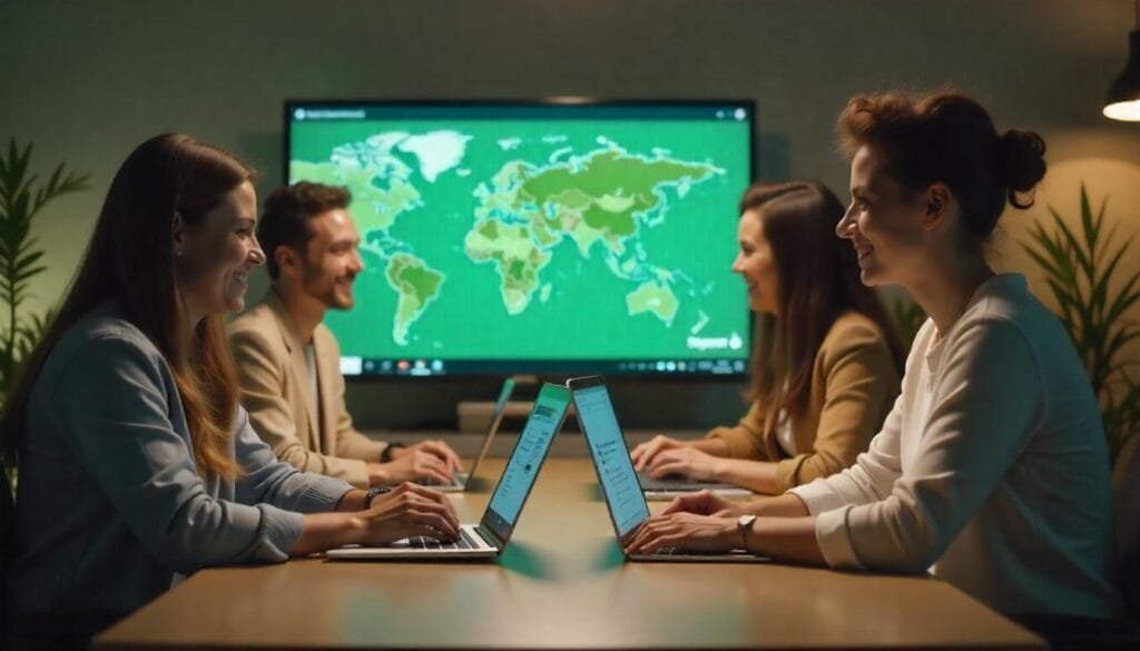 How Nonprofits Can Attract & Retain Top Talent with Remote Work (2025 Guide) Diverse nonprofit team collaborating remotely via video call for better talent retention in 2025