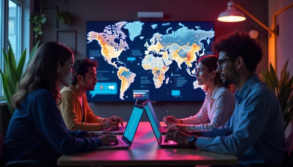Promoting Diversity and Equity in Remote Teams: Addressing Bias and Ensuring Equal Opportunities Diverse remote team working globally with equity and inclusion concepts for workplace diversity