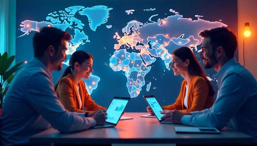 Diverse remote team collaborating online with project management tools for virtual success in 2025