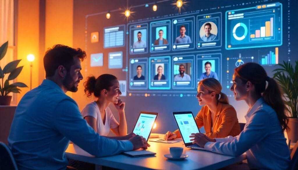 Managing Performance and Productivity in a Remote Workforce: Setting Clear Expectations and Providing Support Remote team collaborating online with productivity tools, setting goals, and tracking performance for better efficiency in 2025.