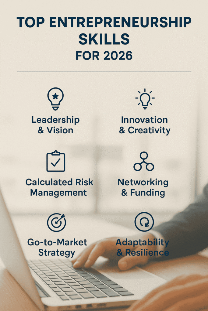 Infographic-Entrepreneurship skills for 2026 Infographic-Entrepreneurship skills for 2026