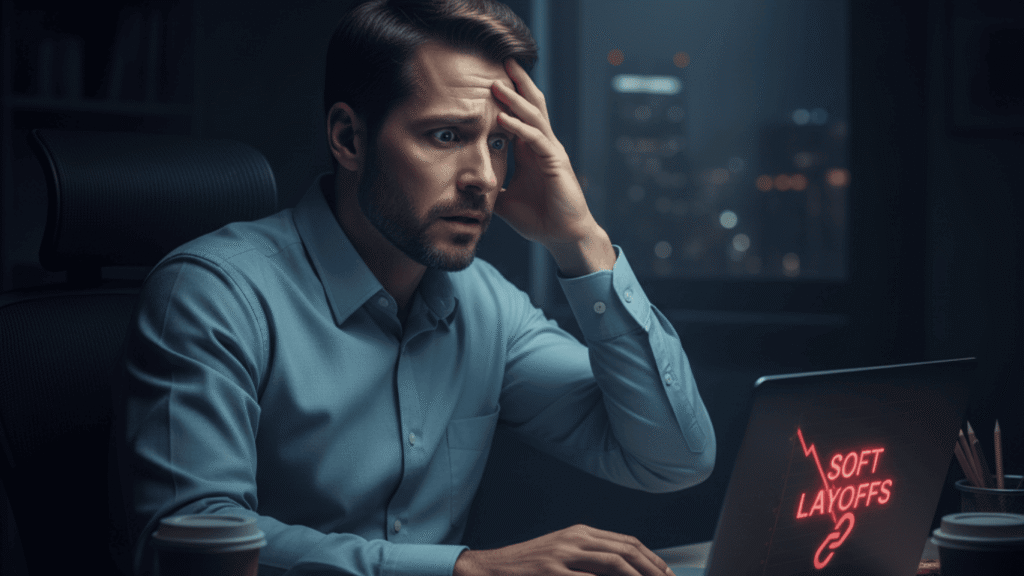 A remote worker is worried due to soft layoffs