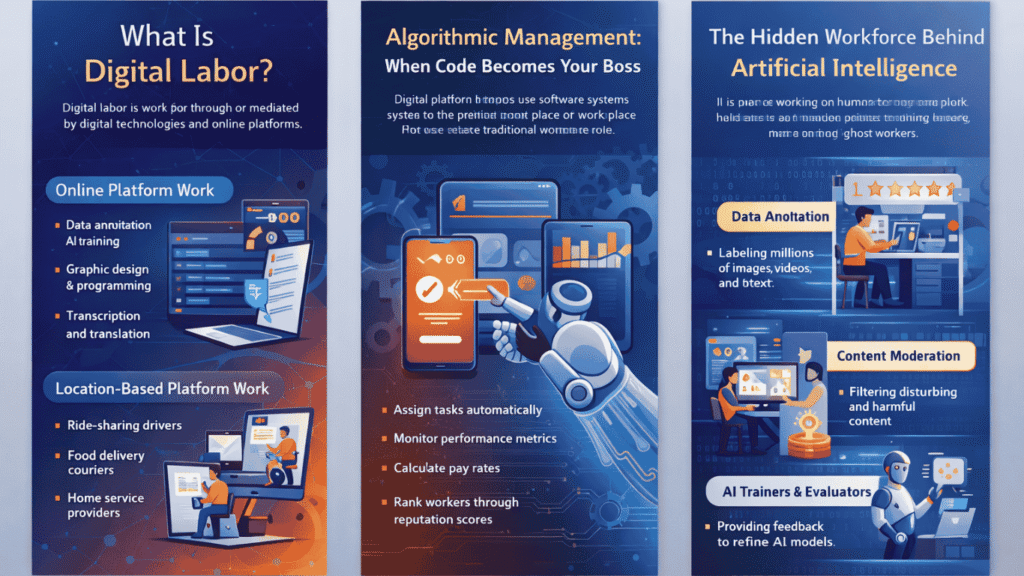 Digital Labor-infographic Digital Labor and algorithmic management