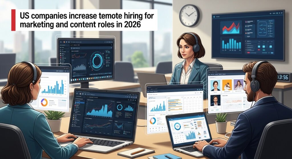 US Companies Increase Remote Hiring for Marketing and Content Roles as Digital Growth Continues US employers expanding remote marketing and content job hiring in 2026