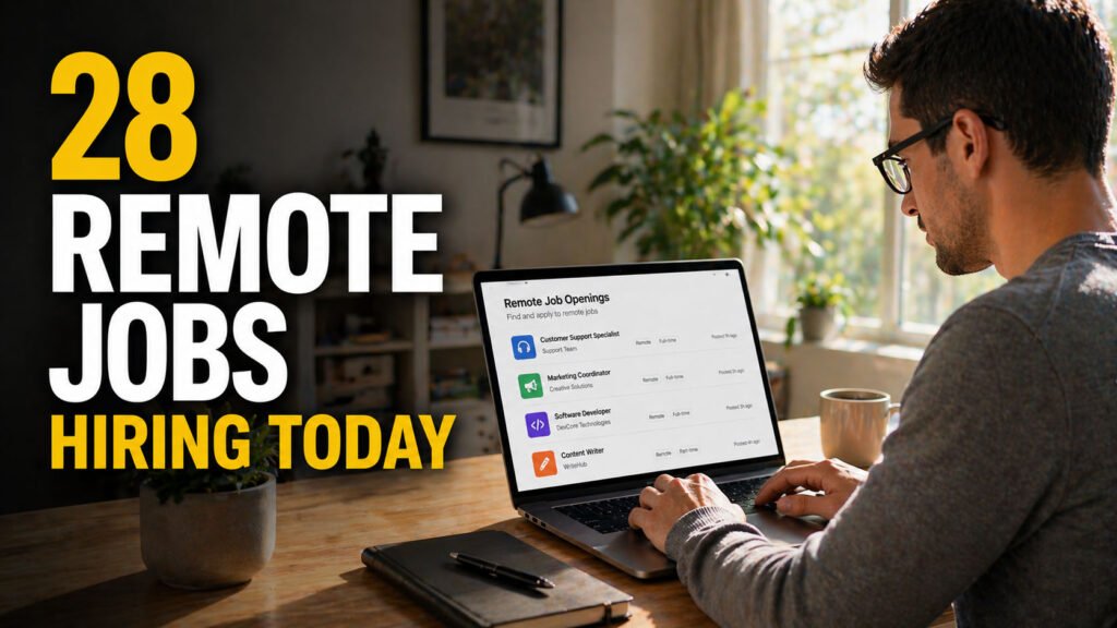 28 Remote Jobs Hiring Today