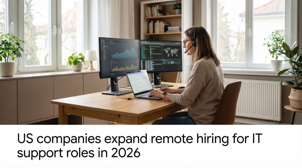 US Employers Increase Remote Hiring for IT Support Roles as Businesses Strengthen Digital Infrastructure US employers increasing remote hiring for IT support professionals to manage digital infrastructure in 2026