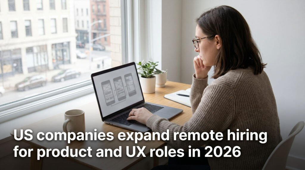 US employers increasing remote hiring for product management and UX design roles in 2026