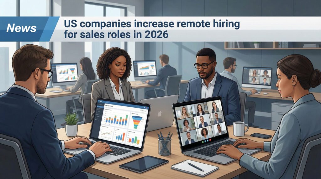 US Companies Expand Remote Hiring for Sales Roles as Revenue Growth Becomes Top Priority in 2026 US employers expanding remote sales hiring as companies focus on revenue growth in 2026