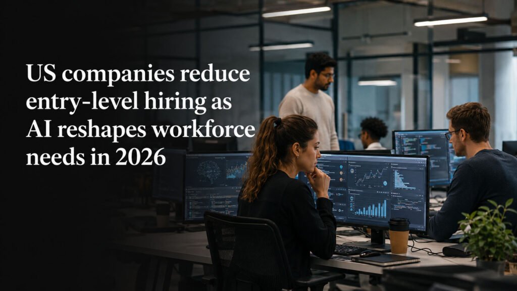 US companies reducing entry-level hiring as AI automation changes workforce demand in 2026