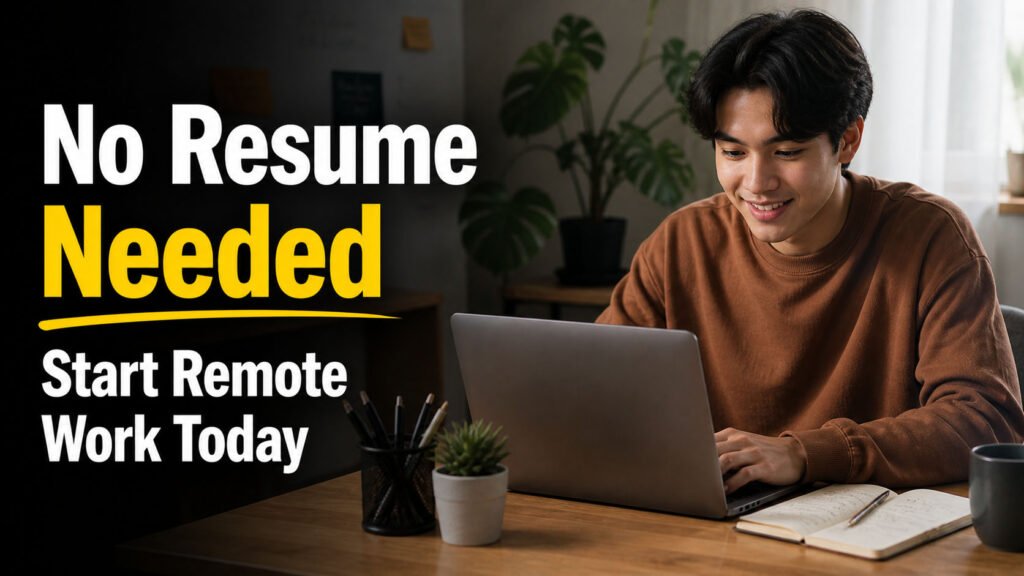 Remote jobs that do not require a resume work from home