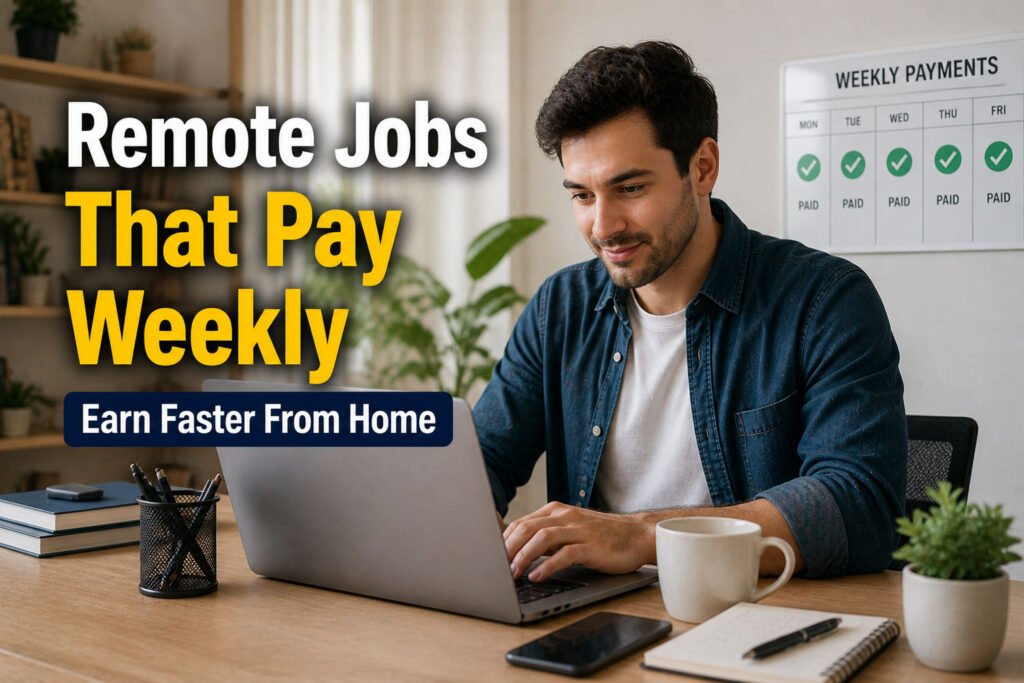 Remote jobs that pay weekly work from home opportunities