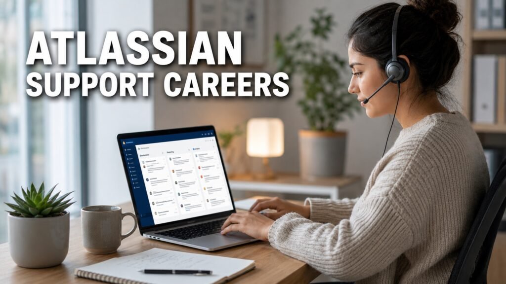 Remote customer support professional reviewing software support tickets in a modern home office