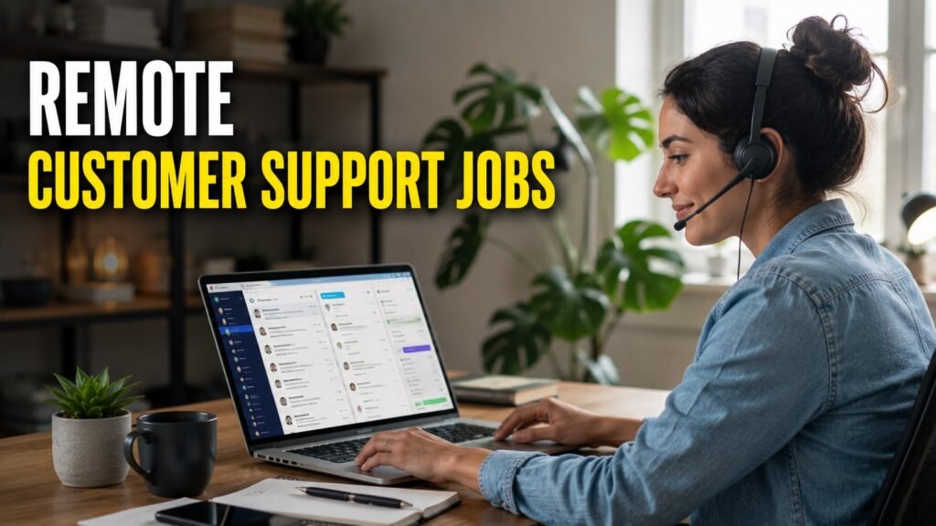 5 Remote Customer Support Companies Job Seekers Should Watch in 2026 Remote customer support professional applying for customer service jobs from a home office