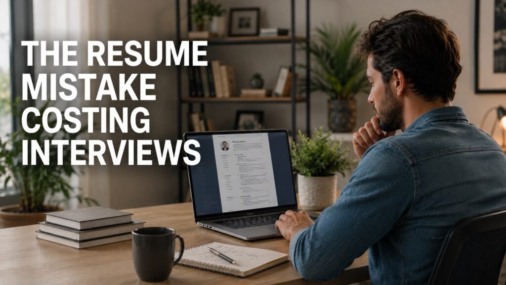 Remote job seeker improving a resume to increase interview opportunities