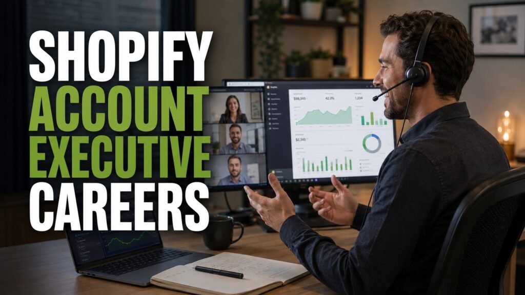 Remote account executive working with ecommerce business clients in a professional virtual environment