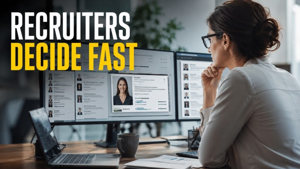 Recruiter reviewing resumes quickly during the remote hiring process