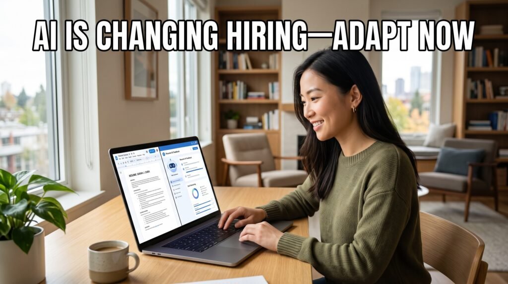 Entry-level remote job seeker using AI productivity tools while preparing applications for remote jobs.