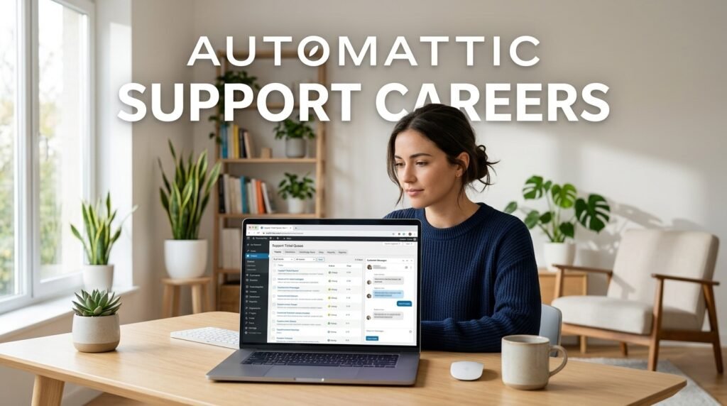 Automattic Happiness Engineer Careers: What Remote Customer Support Applicants Should Know Before Applying Remote customer support professional helping website users from a modern home office