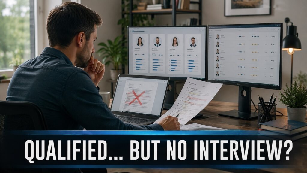 Qualified remote job candidate improving a resume after not receiving an interview invitation
