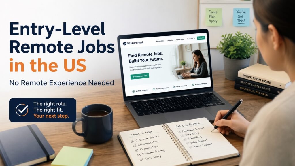 Entry-level remote jobs in the US for candidates with no previous remote work experience