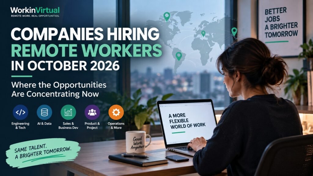 Companies hiring remote workers in October 2026 across engineering, AI and data, sales, product, and operations roles
